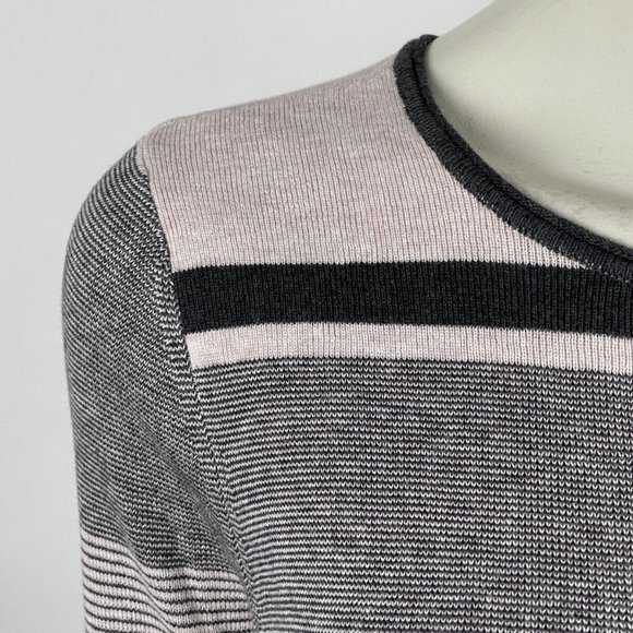 NIC+ZOE Striped Pullover Sweater Women M NWT Cotton Blend Long Sleeve Scoop Neck - Picture 7 of 10